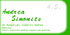 andrea simonits business card
